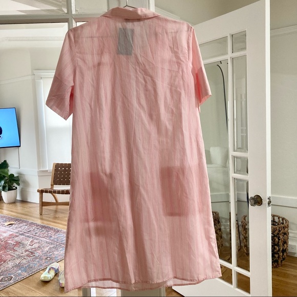 Vintage striped collared zip up dress - Picture 4 of 5